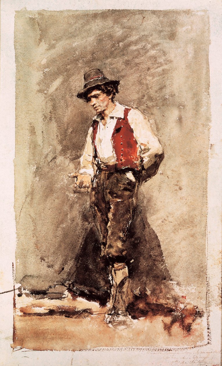 Calabriano. Aquarela de Mariano Fortuny (1838-1874). 1868. Barcelona. Museu Nacional de Arte da Catalunha. de Mariano Fortuny y Marsal