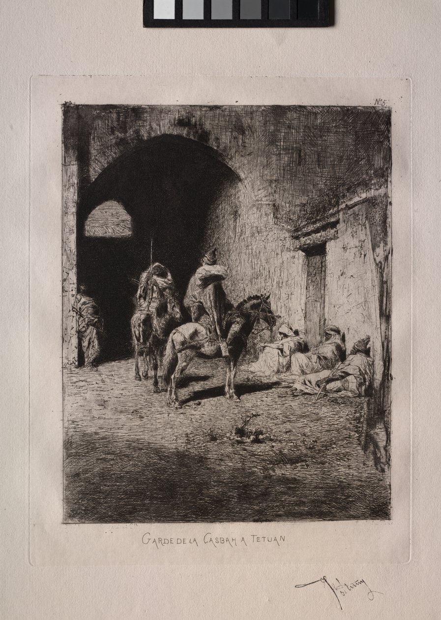Guarda da Casbah em Tétouan de Mariano Fortuny y Marsal