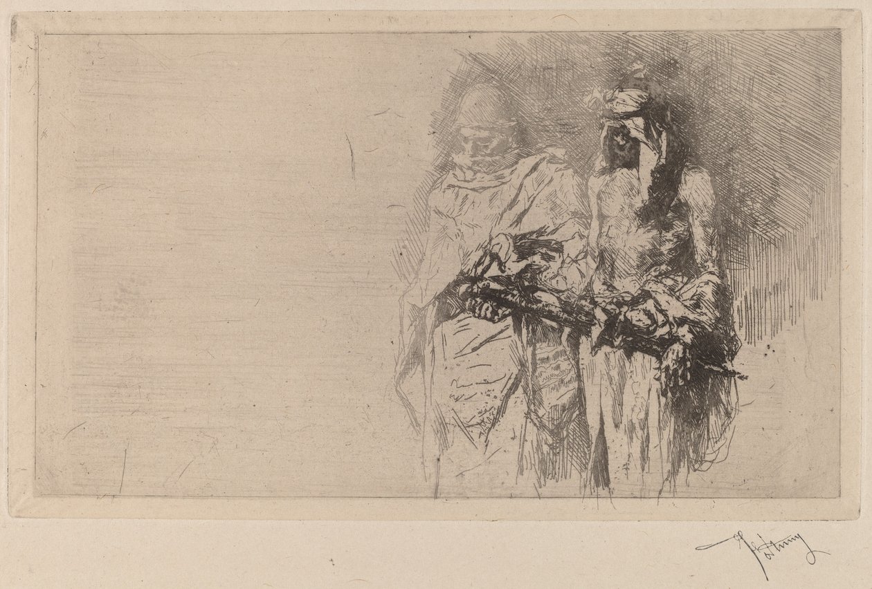 Croquis (duas figuras árabes) de Marià Fortuny