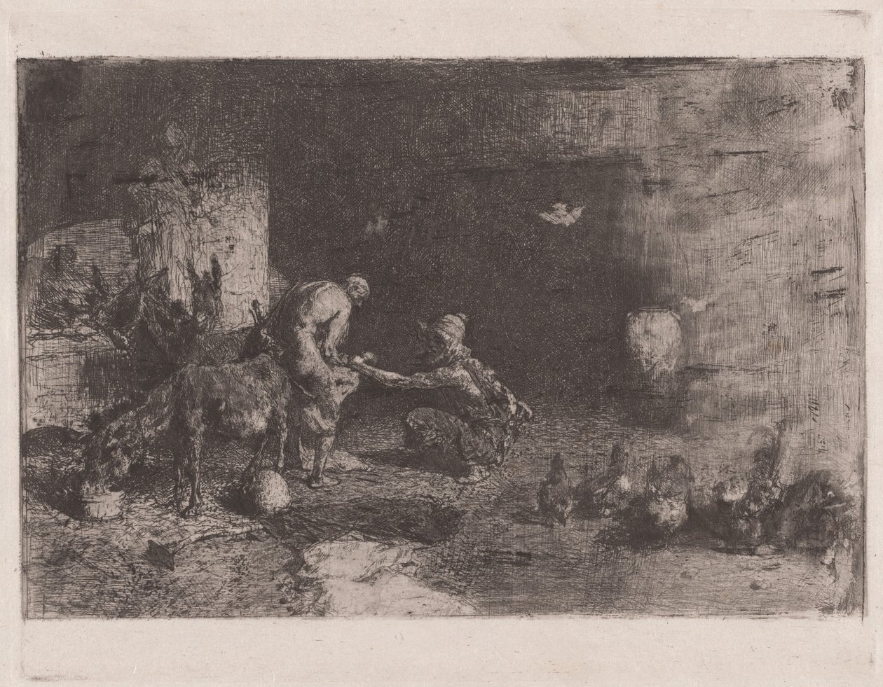 Farrier em Marrocos [calçando uma mula em Marrocos] de Marià Fortuny