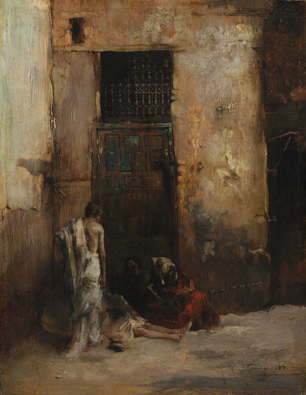 Mendigos por uma porta, 1870. de Mariano Fortuny y Carbó