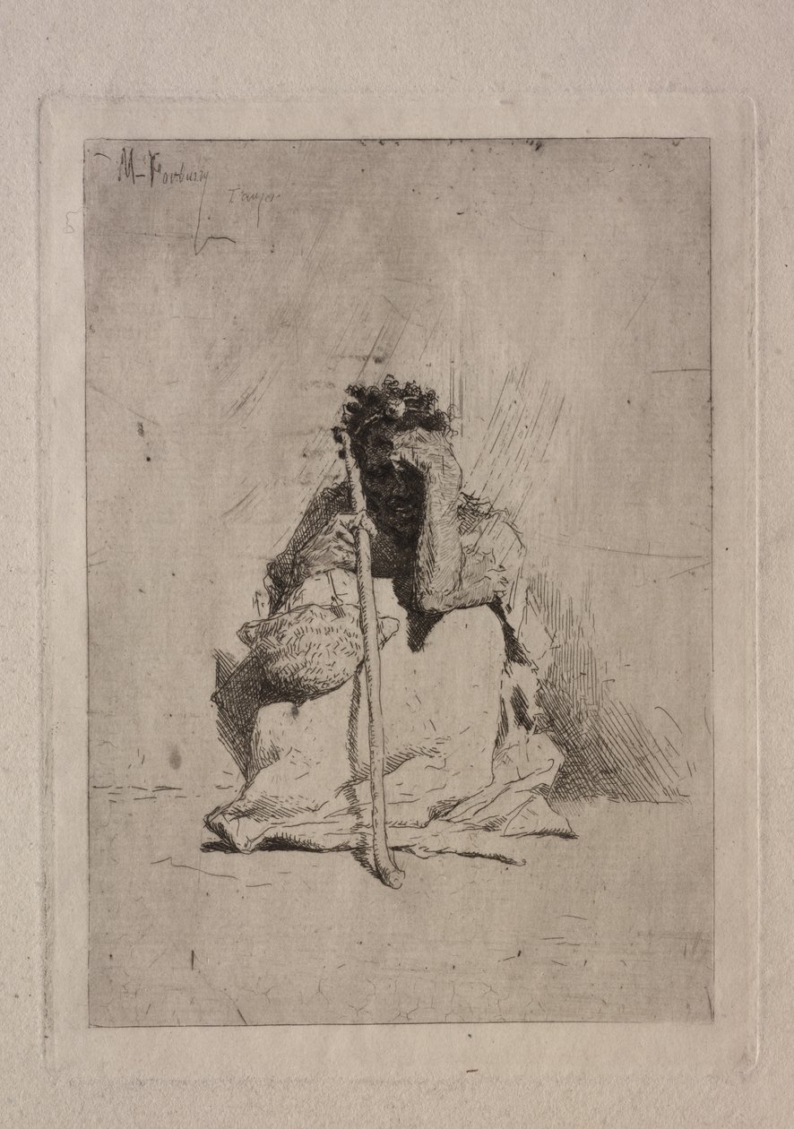 Mendigo sentado. de Mariano José María Bernardo Fortuny y Carbó