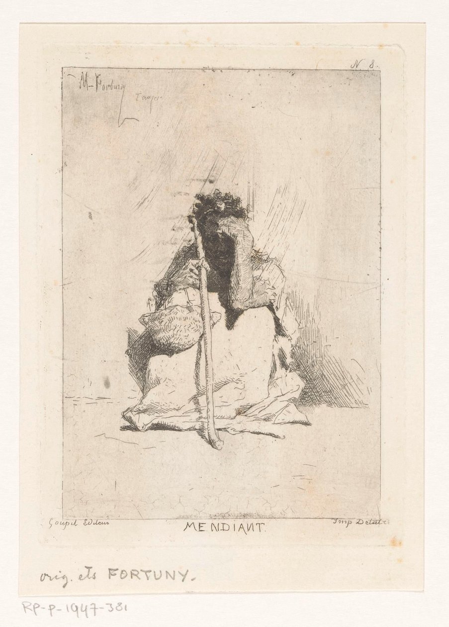 Mendigo sentado com cana
Mendiant (título sobre o objecto) de Mariano José María Bernardo Fortuny y Carbó