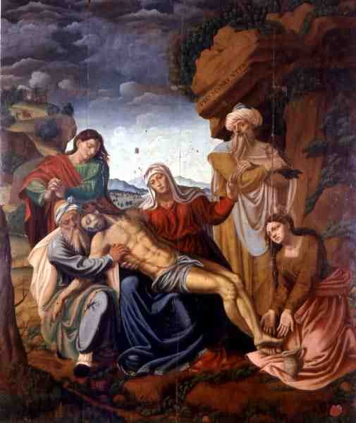 Pieta do Convertido (óleo sobre painel) de Mariano Riccio