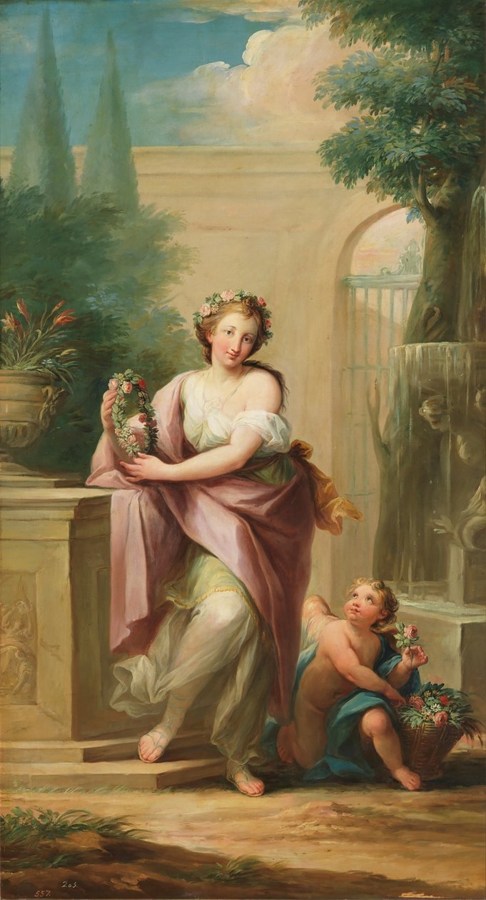 La primavera, c.1805-06 (óleo sobre tela) de Mariano Salvador de Maella