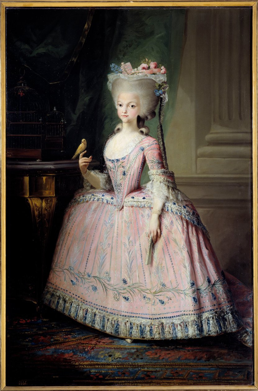 Retrato em pé de Carlota Joaquina (1775-1830) Infante de Espanha e Rainha de Portugal Pintura de Mariano Maella (1739-1819) (ec.esp.) Sol do século XVIII. 1,77x1,16 m Madrid, Museu do Prado - Retrato a pé de Carlota Joaquina (1775-1830) Infanta de de Mariano Salvador de Maella