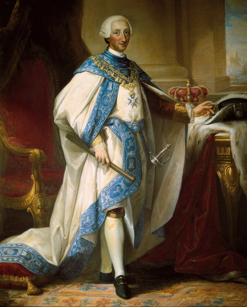 Retrato de Sua Majestade o Rei Carlos III (1716-1788) de Mariano Salvador de Maella