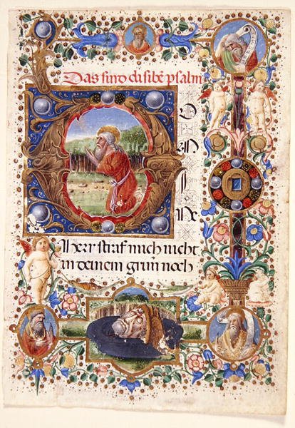 Sra. 11-2001: Folha única de um Livro de Horas Florentino, final do século XV (vellum) de Mariano de Buono di Jacopo