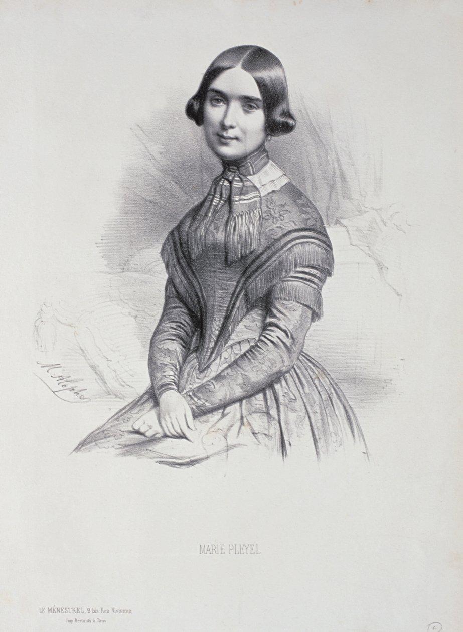 Retrato de Marie Pleyel (1811-75) de Marie Alexandre Alophe