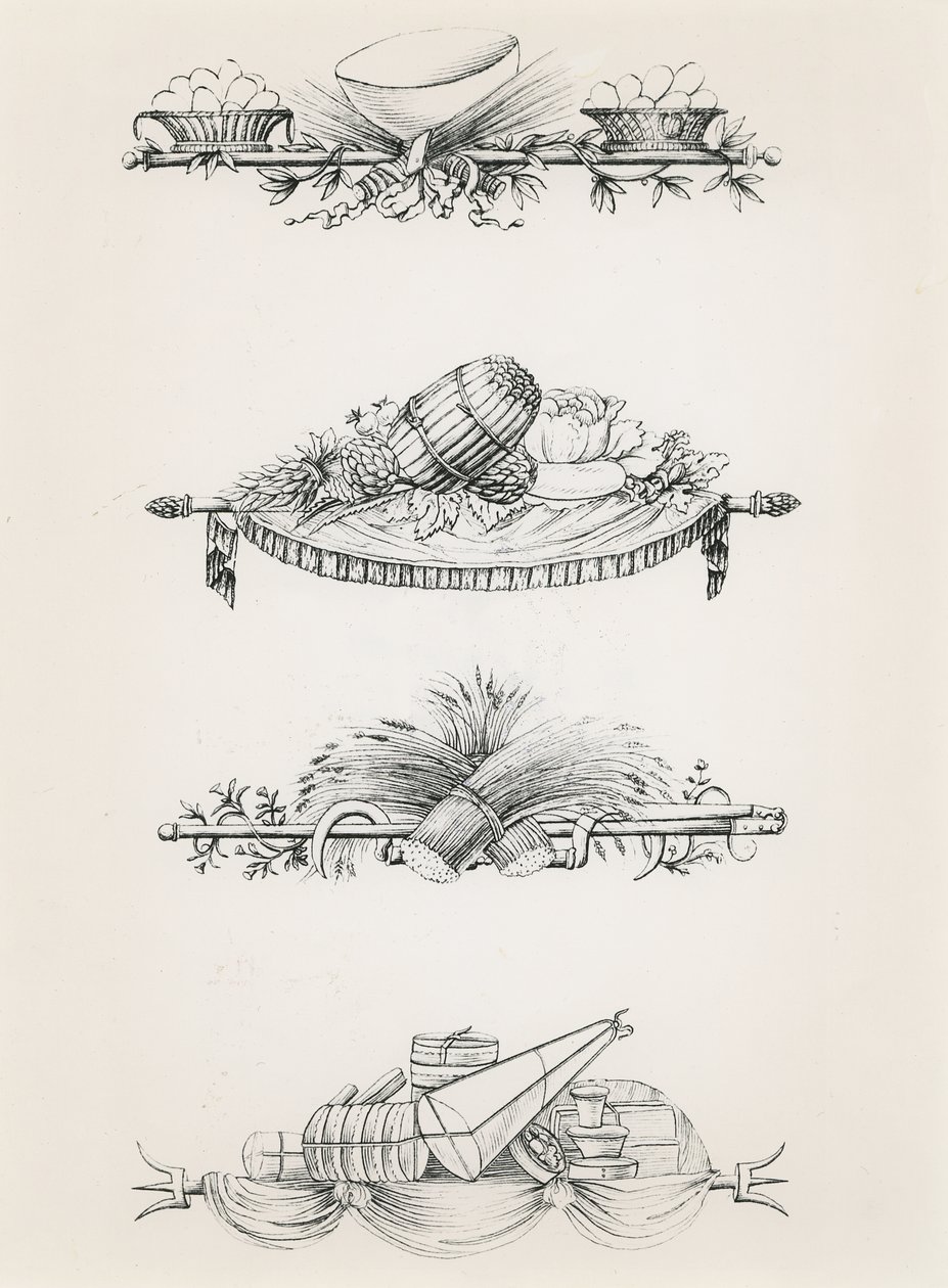 Miniaturas de um livro de receitas de Antoine Carême de Marie Antoine Careme