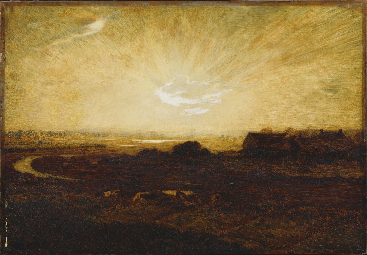 Paisagem ao pôr do sol de Marie Auguste Emile Rene Menard