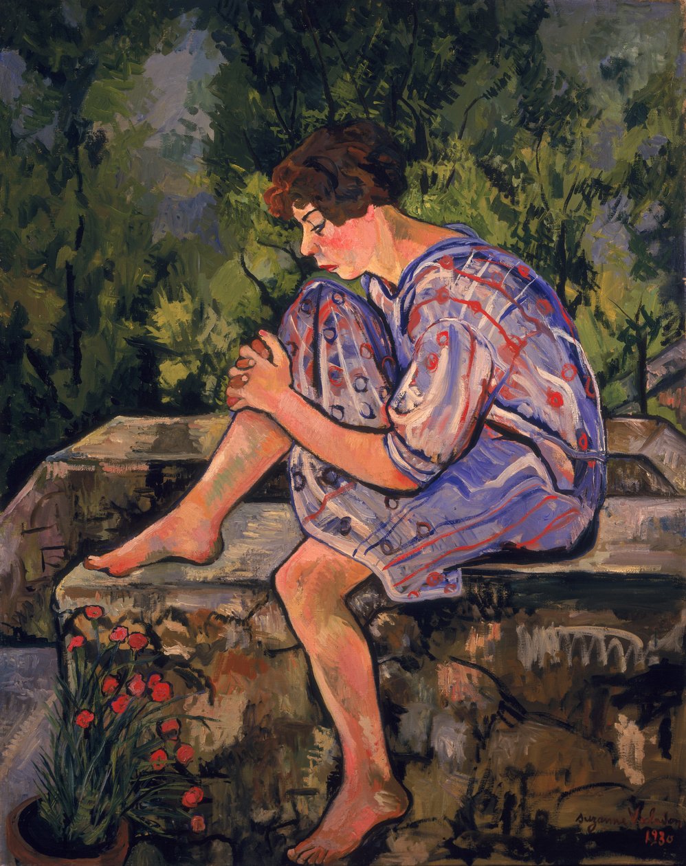 Mulher jovem sentada, 1930 de Marie Clementine (Suzanne) Valadon