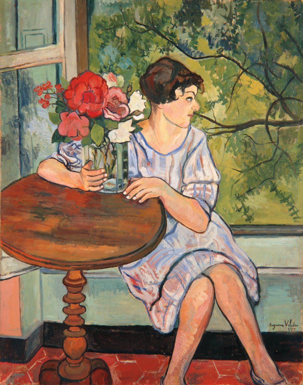 Moça na frente de uma janela, 1930 de Marie Clementine (Suzanne) Valadon