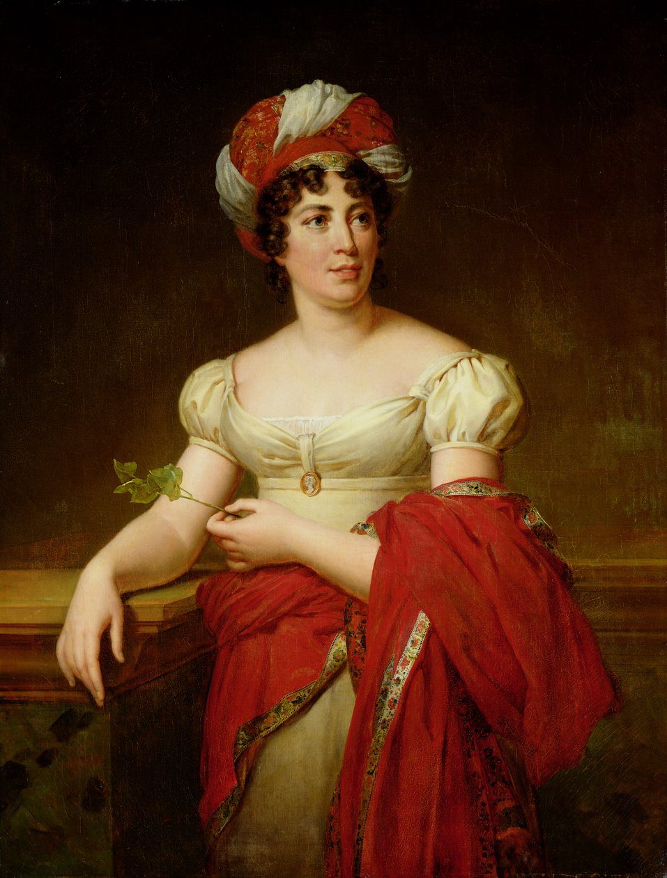 Retrato de Madame de Stael, cópia de uma pintura de François Gerard de Marie Eleonore Godefroid