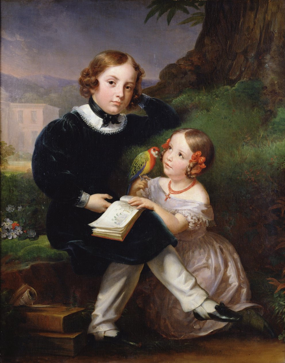 Retrato dos filhos de Pierre-Jean David d&39;Angers de Marie Eleonore Godefroid