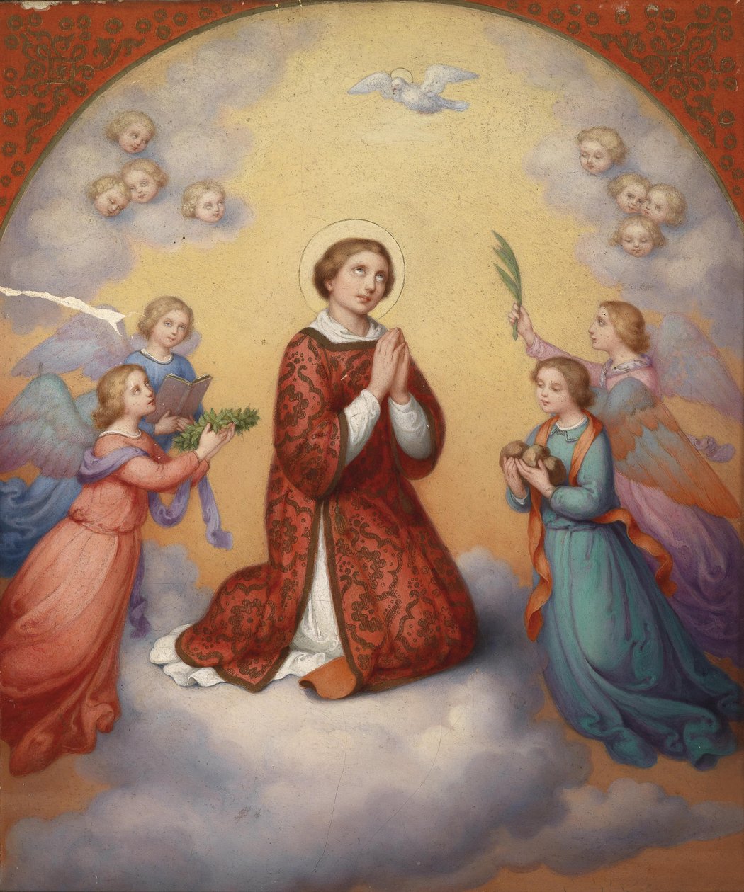Santo rodeado de anjos de Marie Ellenrieder