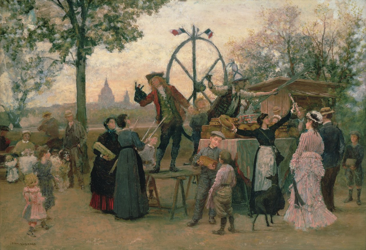 Os jogadores de rua de Marie Francois Firmin Girard