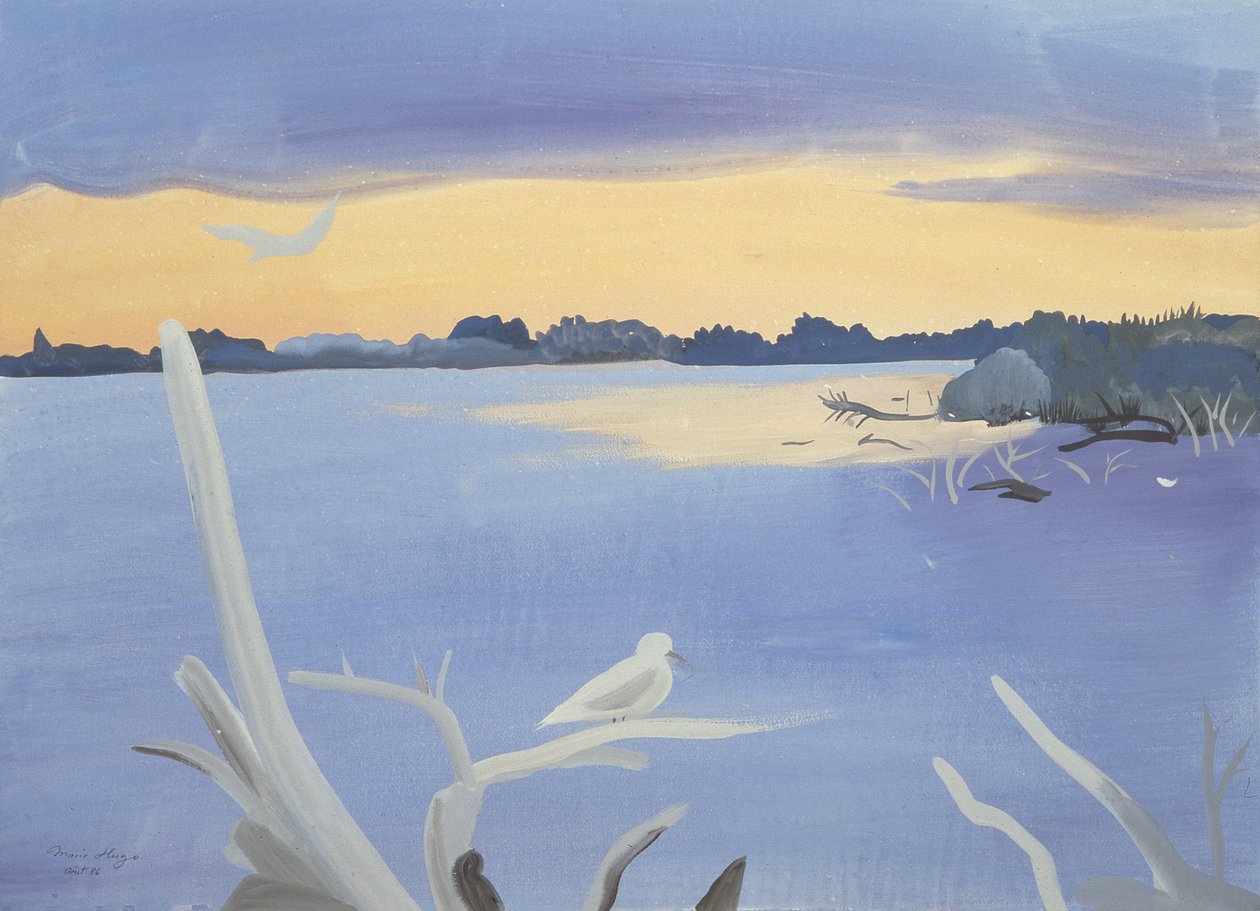 O Rhone em Gabian, 1987 de Marie Hugo