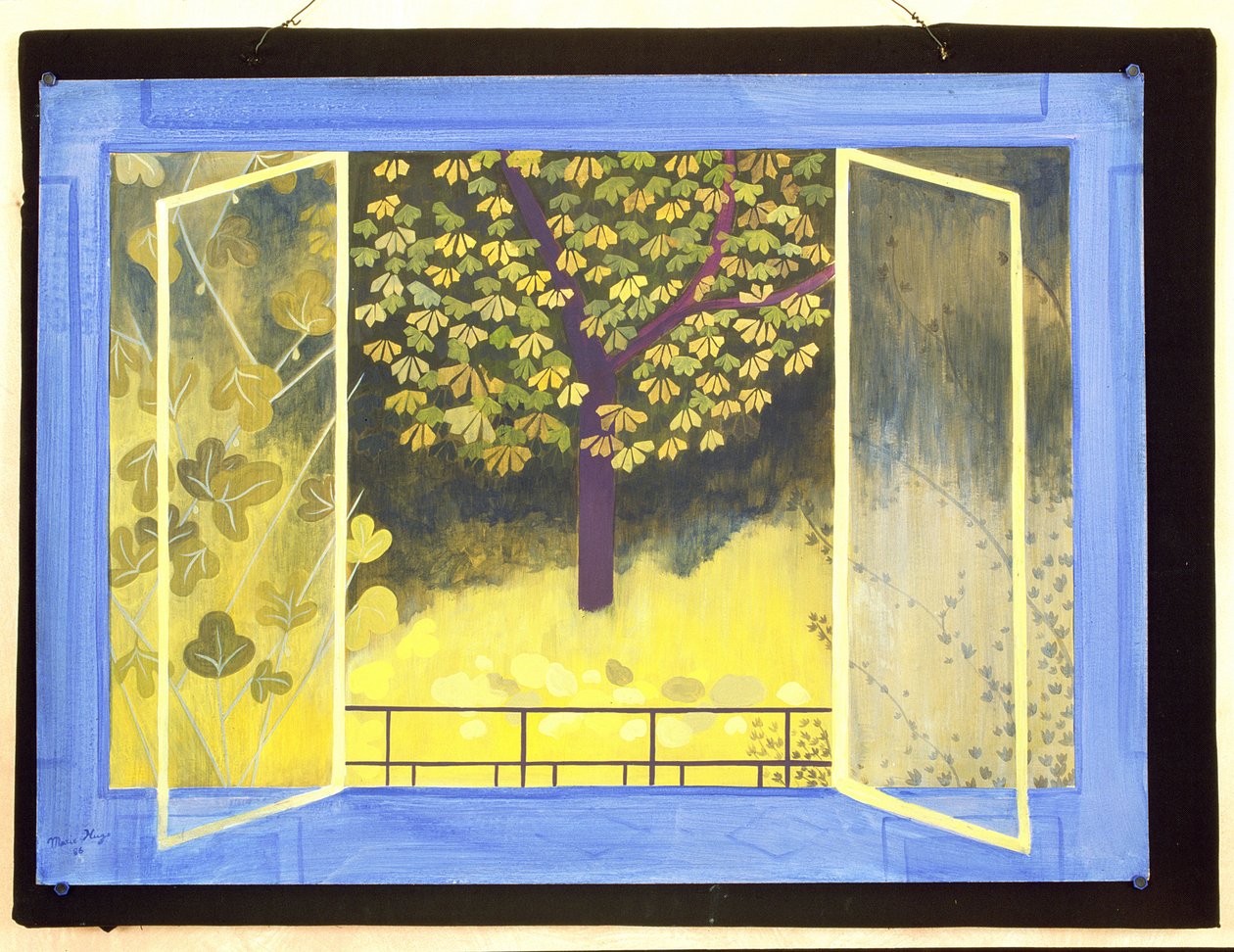 The Chestnut Tree, 1987 (acrílico a bordo) de Marie Hugo
