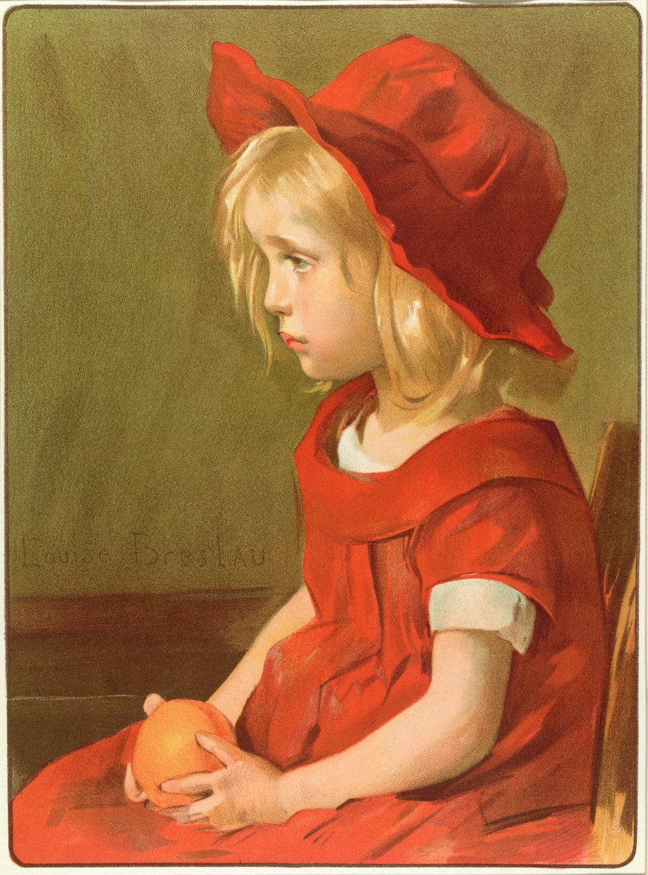 Menina tem laranja de Marie Louise Catherine Breslau