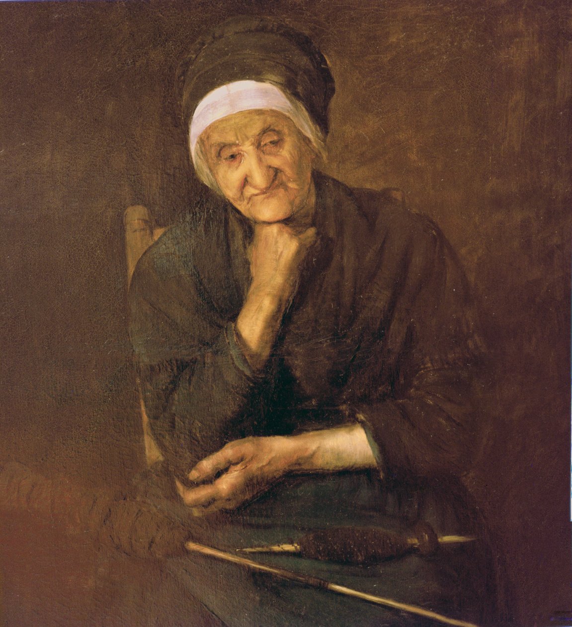 Old woman from Aulus (Ariege) (detalhe) de Marie Petiet