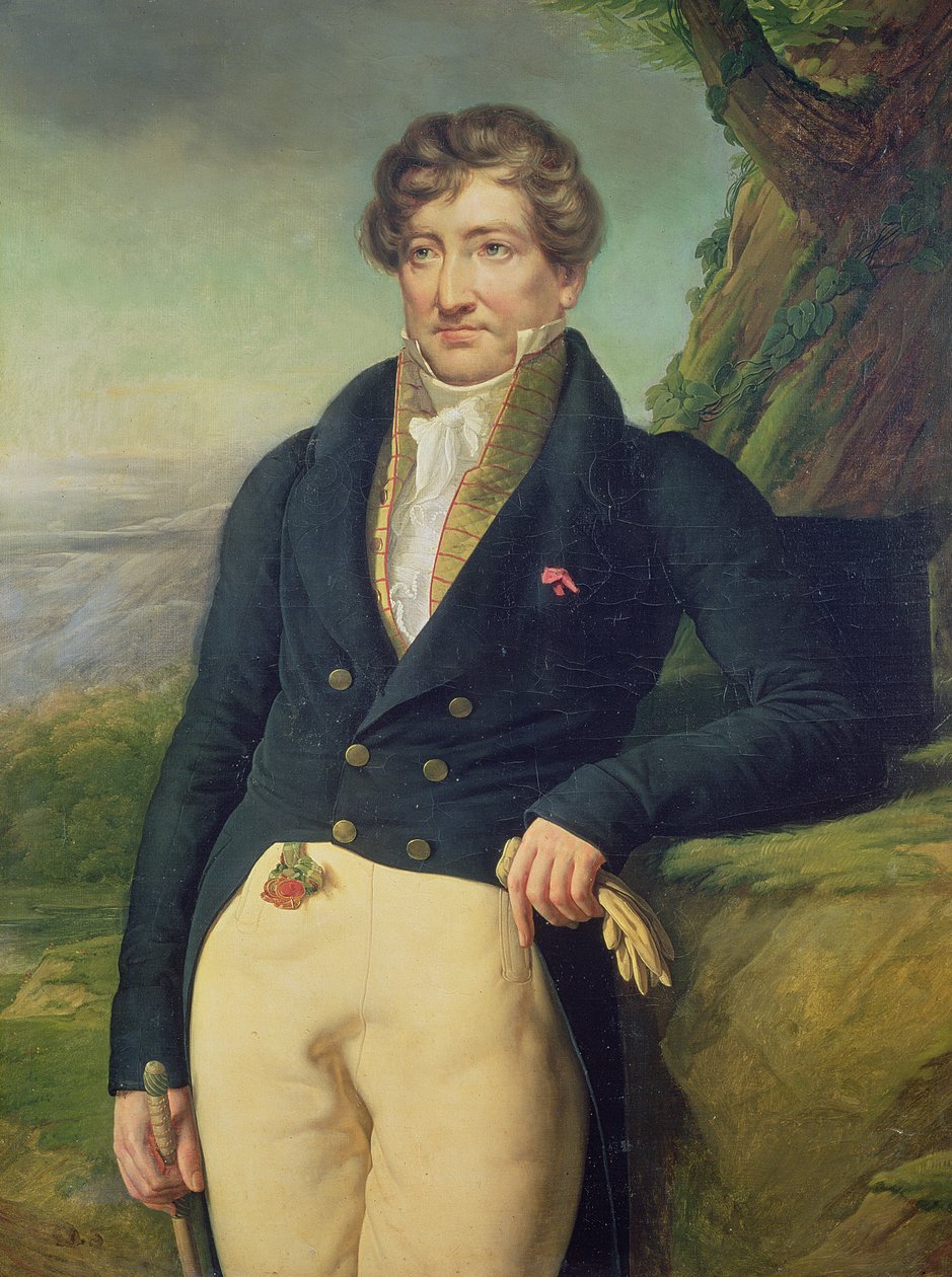 Retrato do zoólogo e paleontólogo francês Georges Cuvier (1769-1832) de Marie Nicolas Ponce Camus