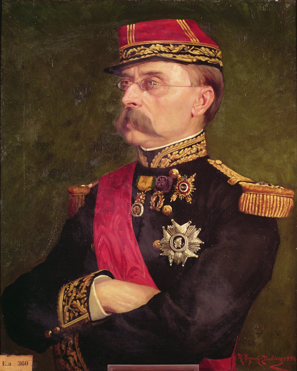Retrato do general Louis Faidherbe (1818-1889) 1884 de Marie Rignot Dubaux