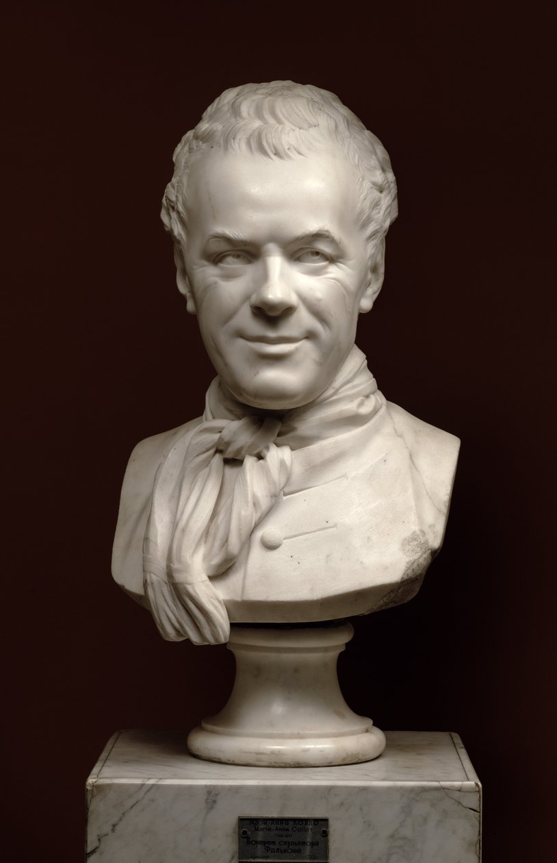 Retrato Busto Etienne Maurice Falconet (1716-91), 1773 (mármore) de Marie Anne Collot