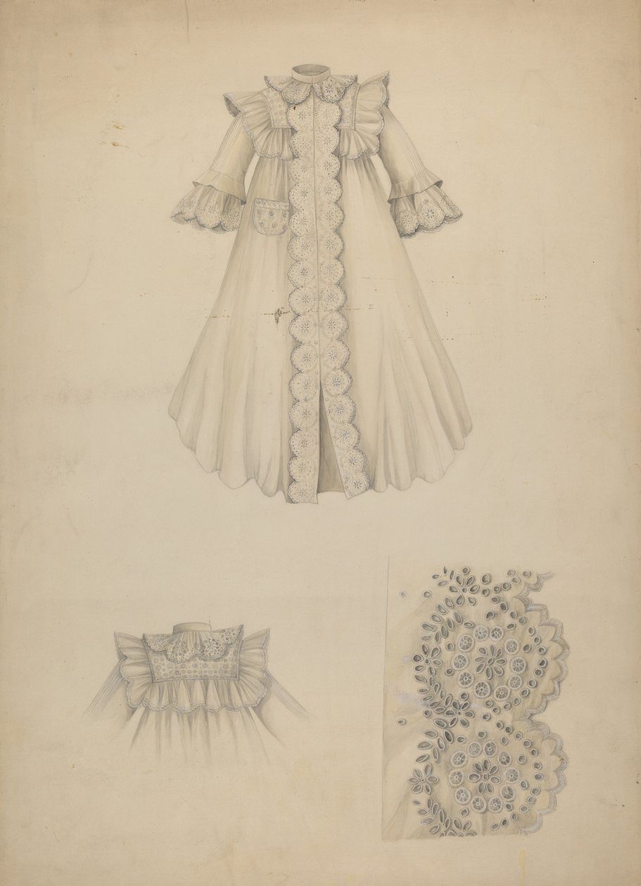 Camisa de noite, c. 1940. de Marie Alain