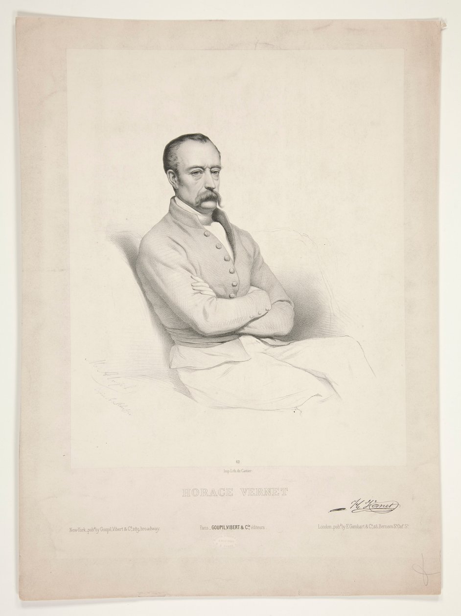 Retrato de Horace Vernet de Marie Alexandre Alophe