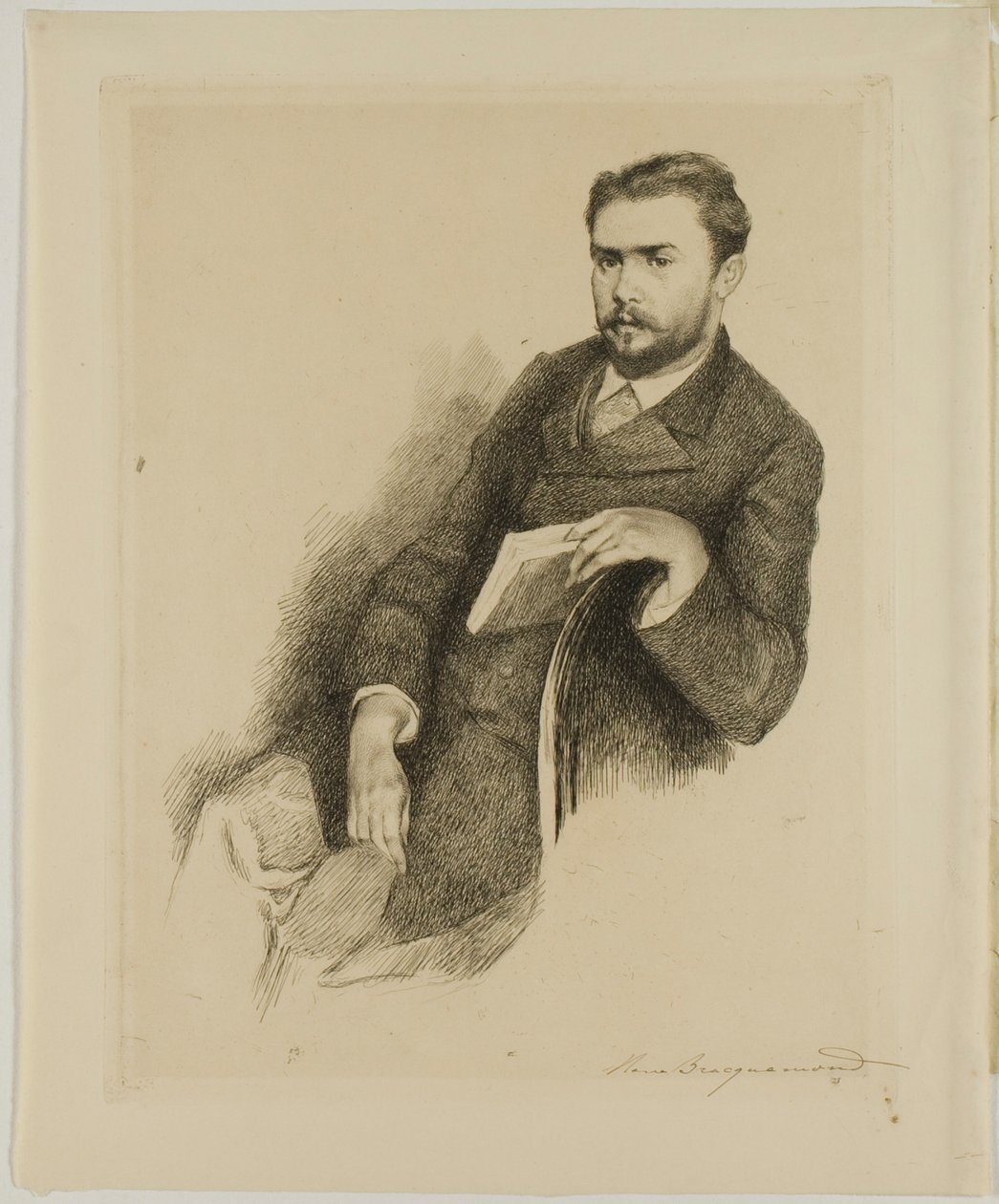 Retrato do crítico Gustave Geffroy de Marie Bracquemond