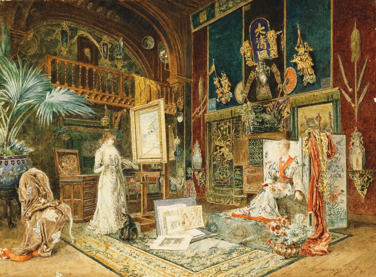 O estúdio de Sarah Bernhard, 1885 de Marie Desire Bourgoin