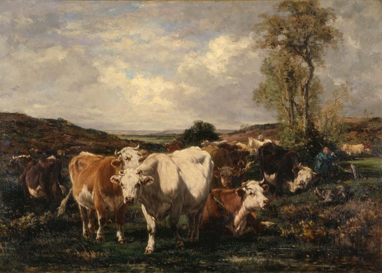 Rebanho (óleo sobre tela) de Marie Dieterle