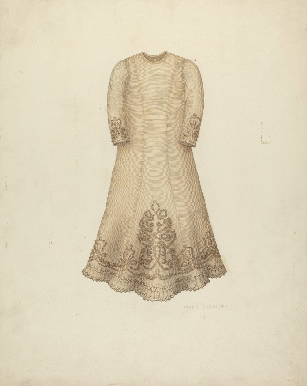 Vestido para bebé, c. 1938. de Marie Famularo