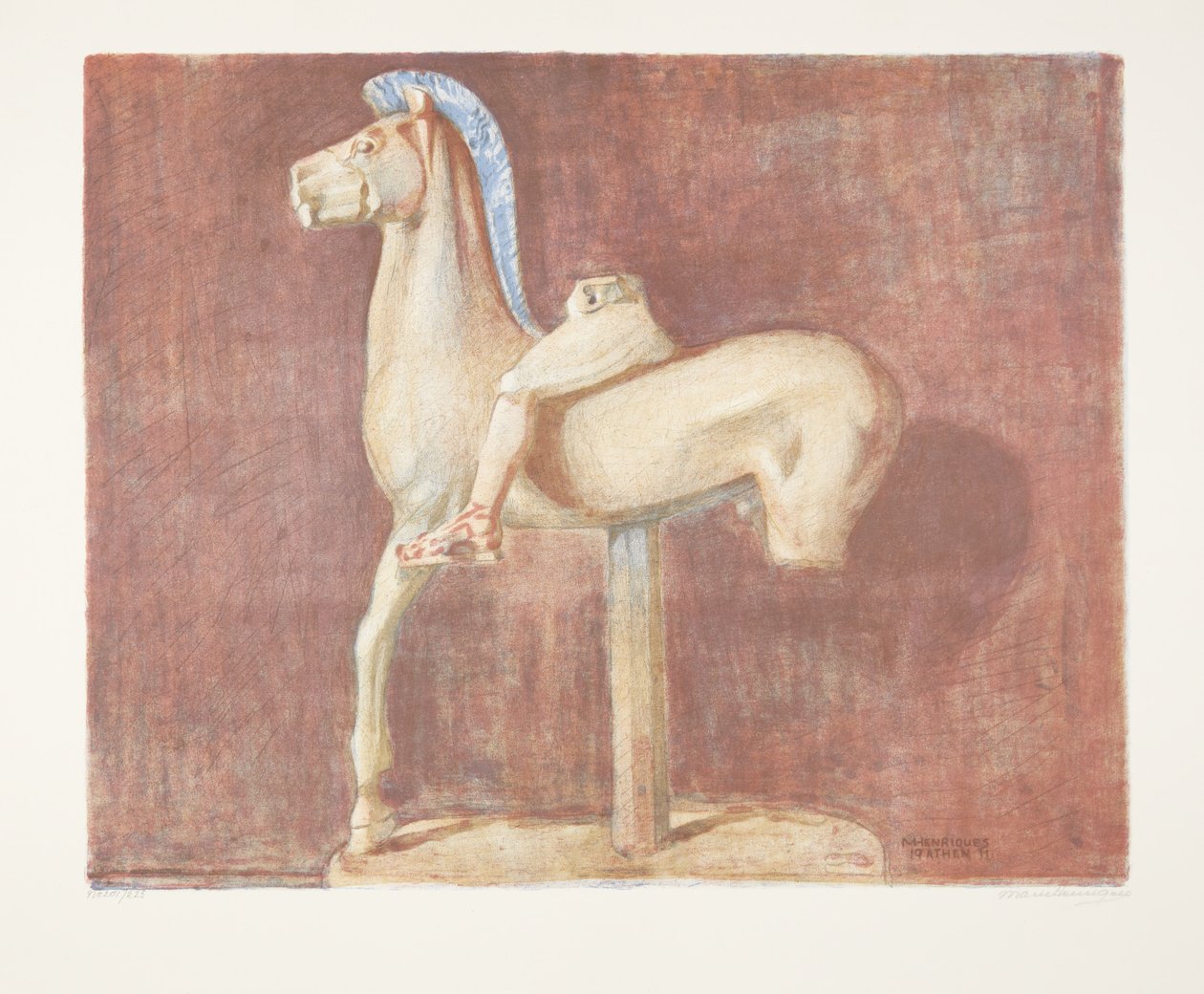 Estátua equestre grega arcaica (Atenas) de Marie Henriques