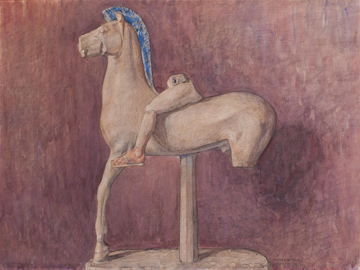 Cavalo com cavaleiro (museu da Acrópole inv. 700) de Marie Henriques