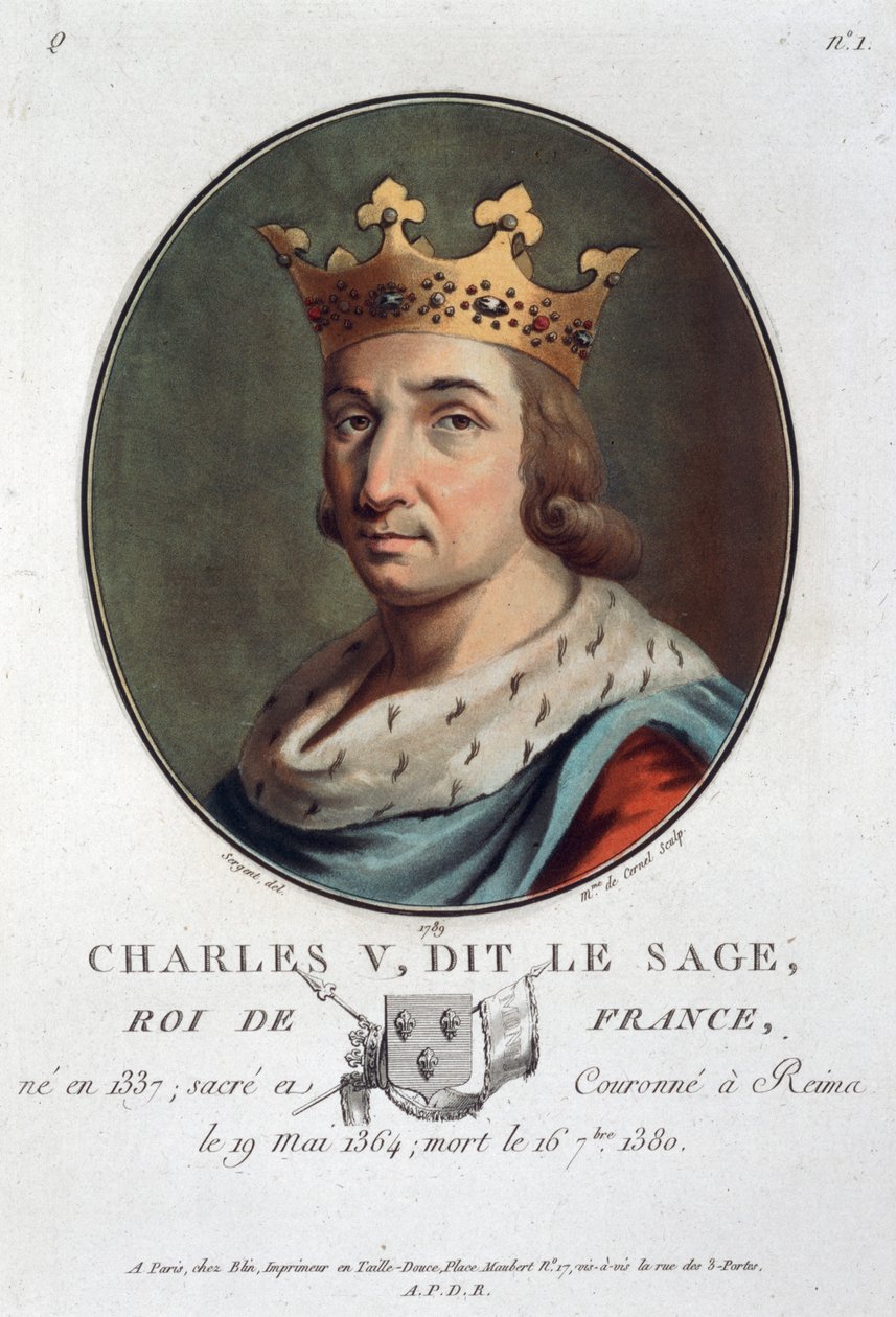 Charles V, conhecido como "o Sábio", Rei de França, 1789 de Marie Jeanne Louise Francoise Suzanne Champion