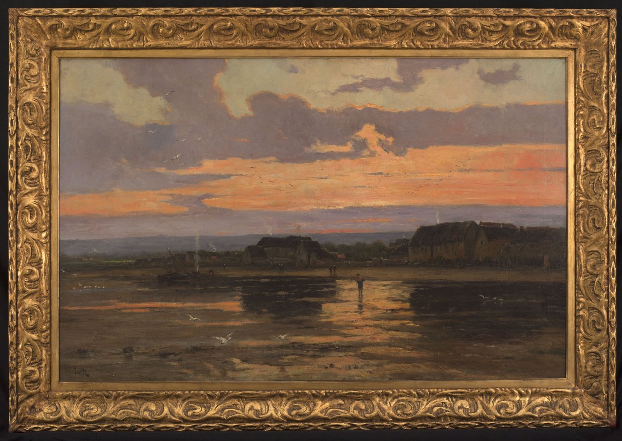 Solidão ao fim da tarde: Morsalines (Mancha), ca. 1887 (óleo sobre tela) de Marie Joseph Leon Clavel Iwill
