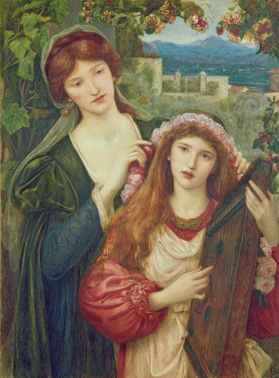 A infância de Santa Cecília de Marie Spartali Stillman