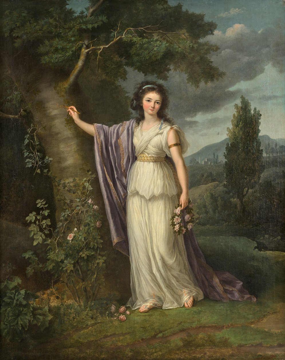 Retrato de Mlle de Genlis de Marie Victoire Lemoine