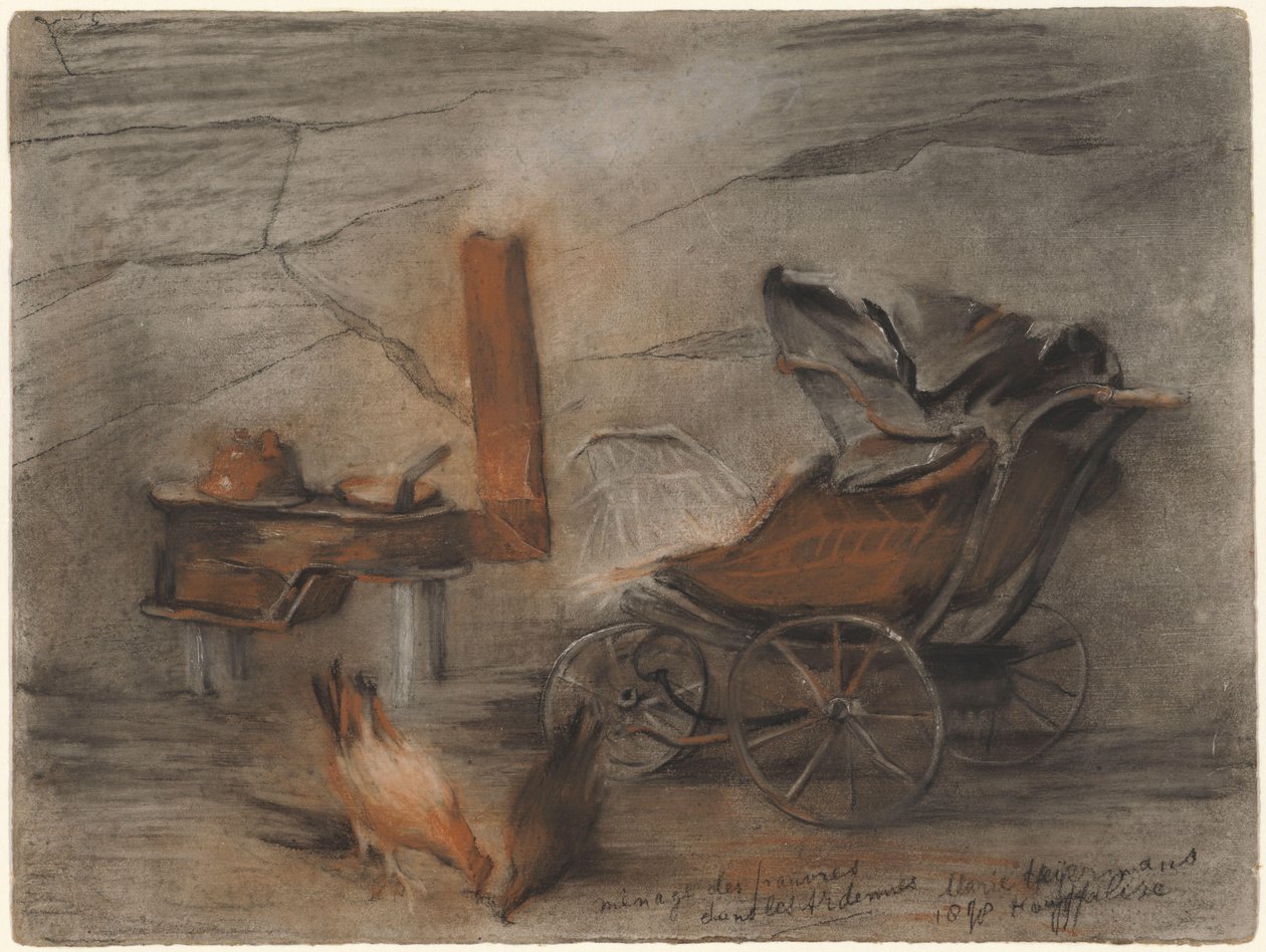 Interior de uma casa pobre nas Ardenas de Marie de Roode Heijermans