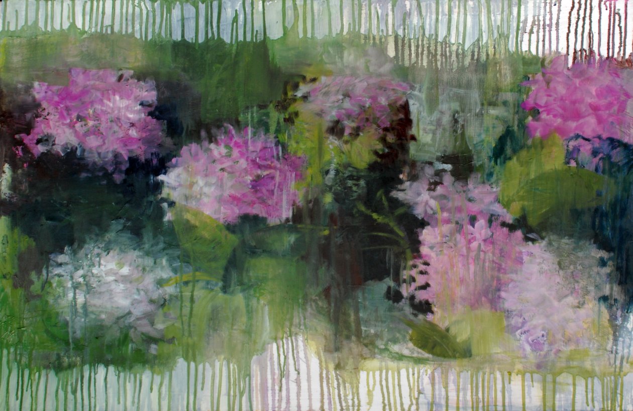 Hortênsias, 2023 (óleo sobre tela) de Marina Falco