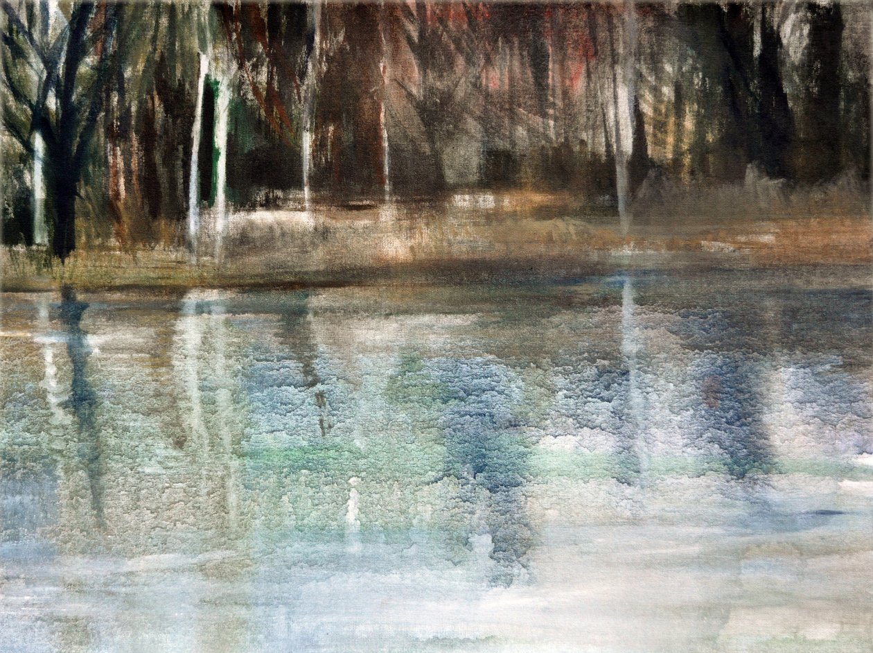 Reflexões, 2018 (óleo sobre tela) de Marina Falco