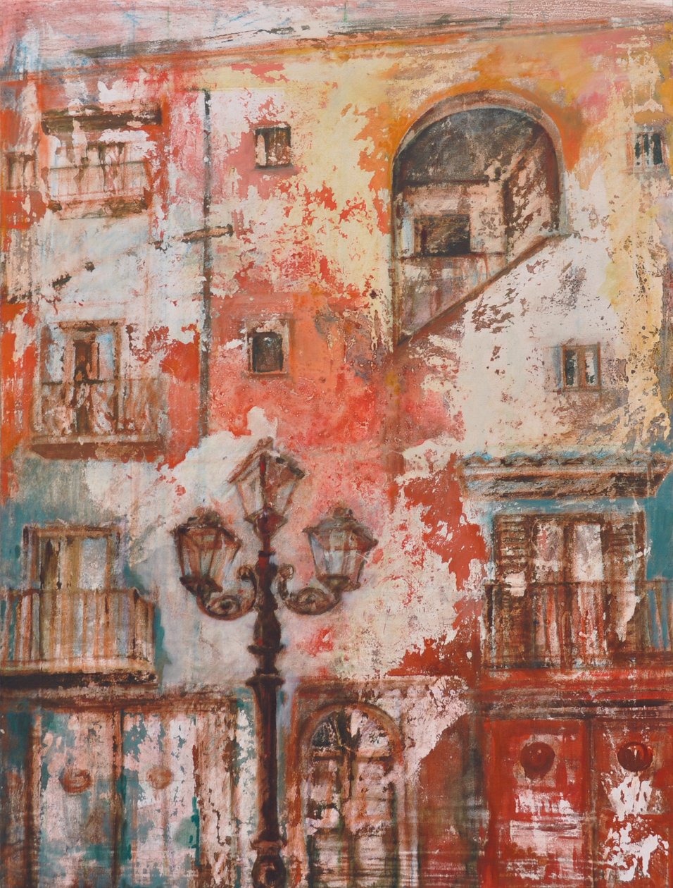 O poste de luz, 2011 (óleo sobre tela) de Marina Falco