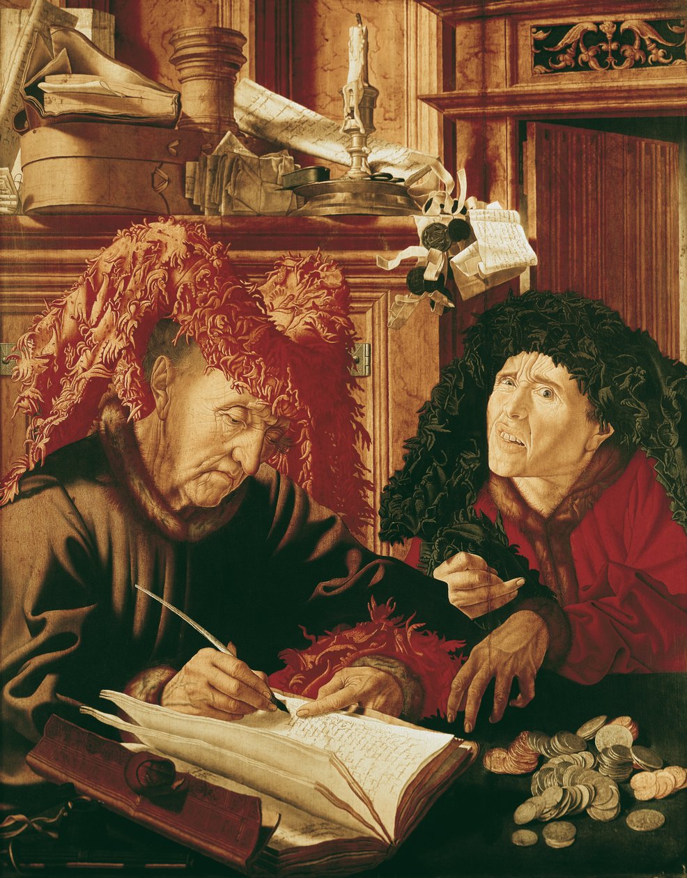 Dois coletores de impostos, c.1540 de Marinus van Roejmerswaelen