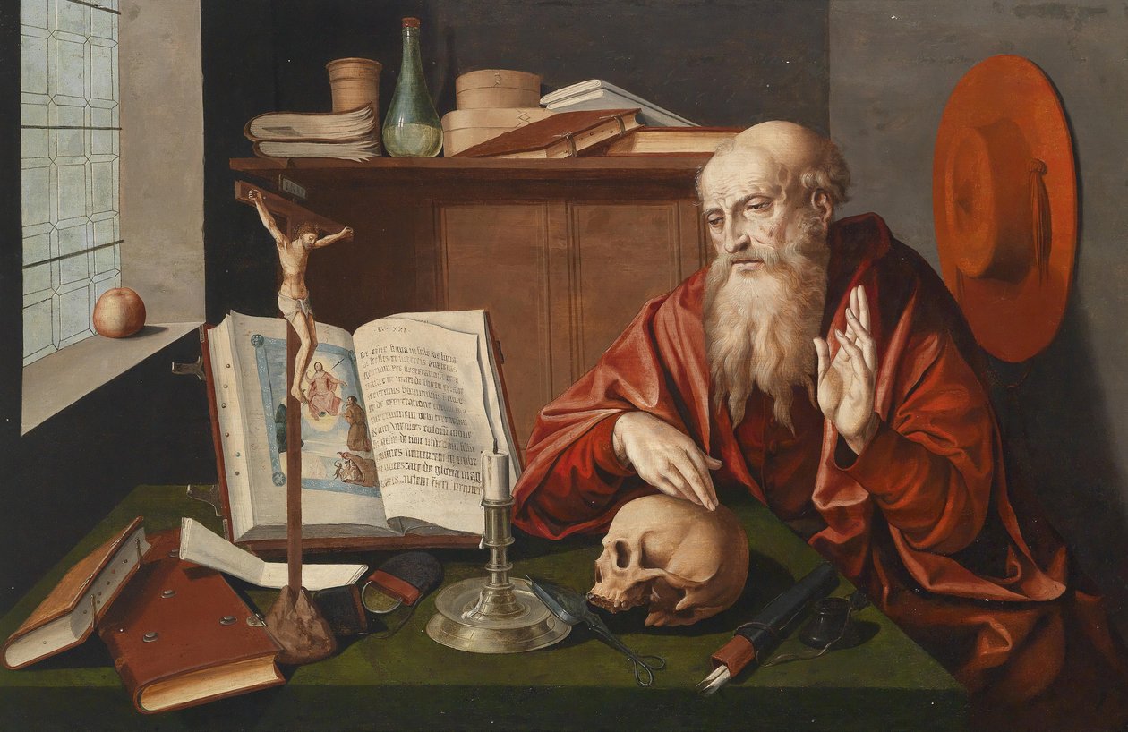 São Jerônimo em seu estudo de Marinus van Roejmerswaelen
