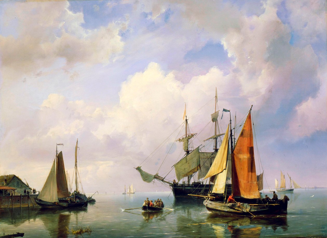 Uma paisagem do mar, meados do século XIX. de Marinus Adrianus Koekkoek