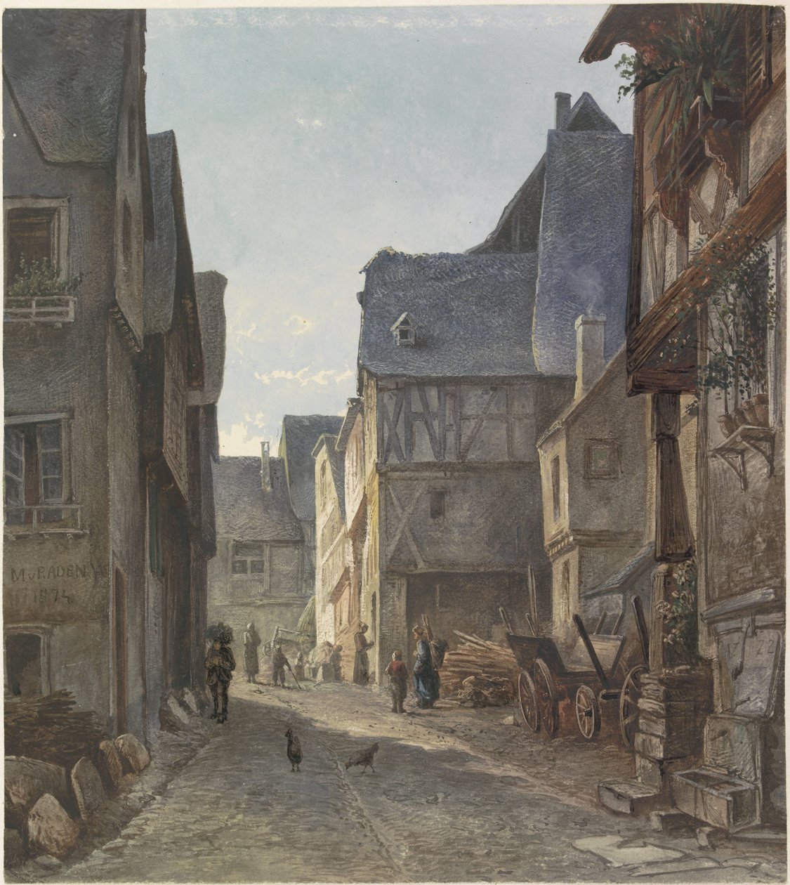 Vista em Pünderich, no Mosel de Marinus van Raden