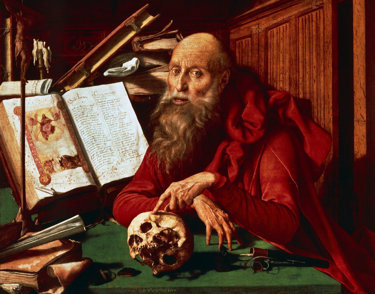 São Jerônimo em seu estudo de Marinus van Reymerswaele