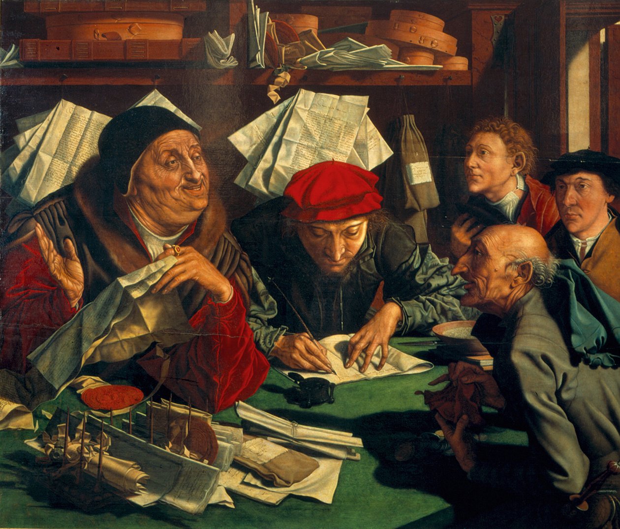 Escritório de Advogados, 1545 de Marinus van Roejmerswaelen